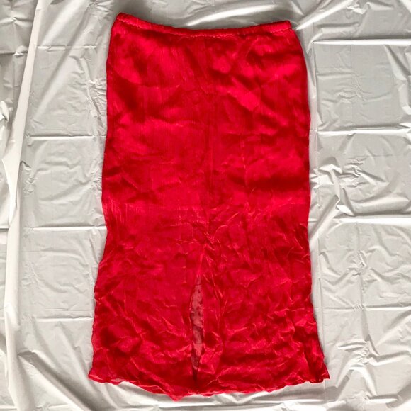 J. Crew Red Sheer Skirt with Slip - Picture 3 of 4
